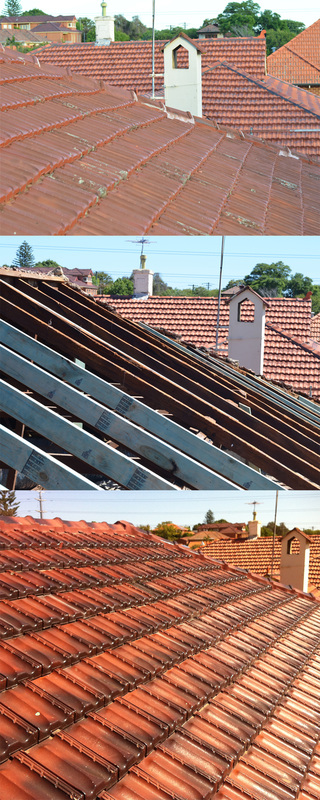 replace repair roof timber