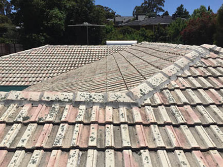 Old cement tiled roof Perth
